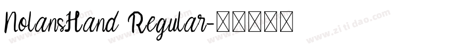 NolansHand Regular字体转换